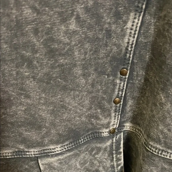 Testimony Los Angeles Stylish Gray washed stretch Open Front Cardigan - Picture 3 of 5